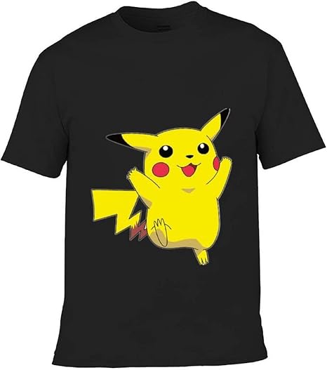 Amazon Co Jp ピカチュウ 子供用tシャツ3 9歳の男の子と女の子のtシャツキッズコットンカジュアル半袖快適なトップス Black Style1 かわいい漫画のアニメパターン M ホーム キッチン