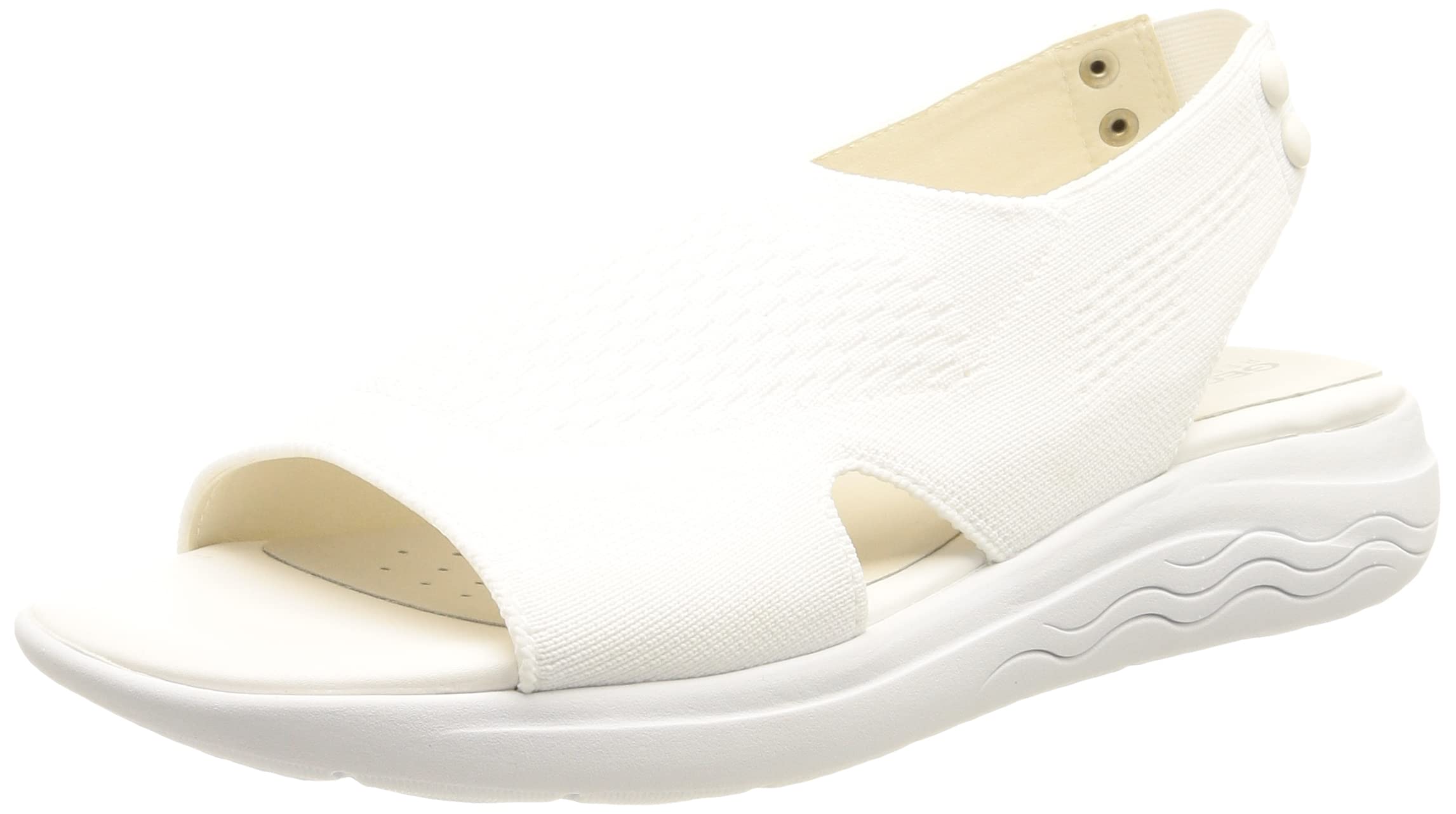 Geox Women's Spherica Ec5 Sandals, White, 5 UK