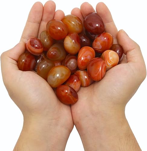 Miniatura 7 de Piedras cornalina naturales pulidas, cristales y piedras curativas de cuarzo a granel para Wicca, Reiki, energía curativa, piedras de chakras,