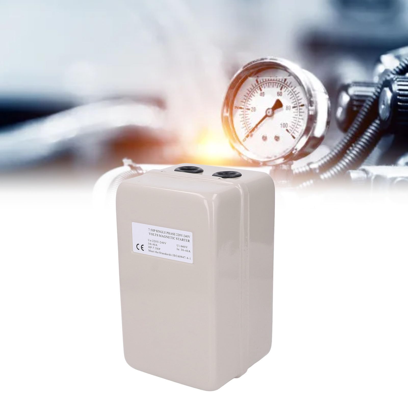 Arrancador de Motor Magnético Eficiente de 7,5 para Control de Motor Monofásico en Compresor de Aire, 220-240 V 30-40 A, Componentes Premium