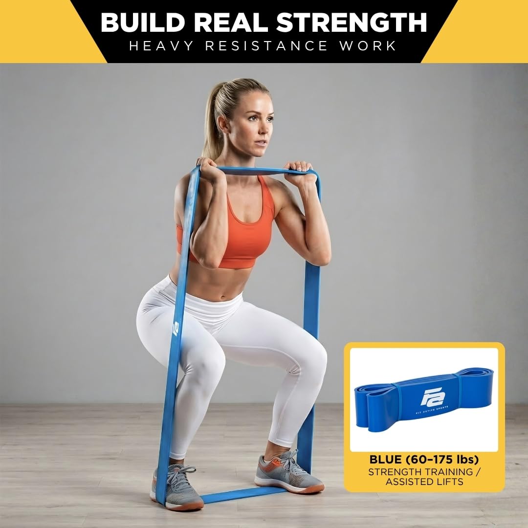 Fit Active Sports Taśmy do ćwiczeń oporowych niebieskie