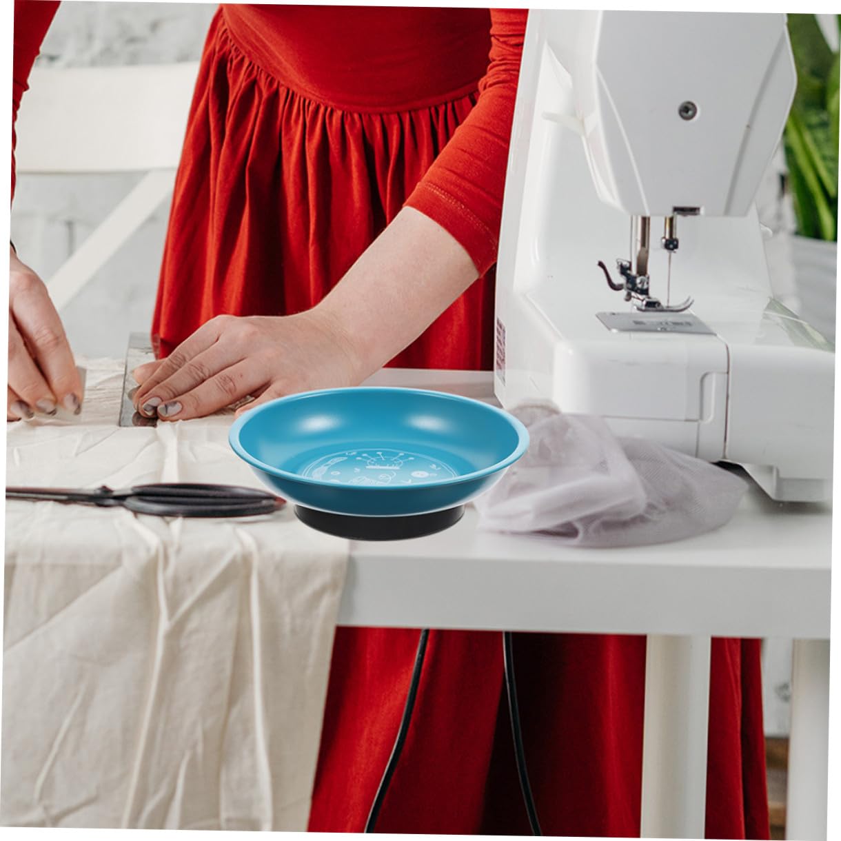 Alipis 2 Pezzi Porta Aghi Magnetico a Forma di Ciotola in Acciaio Inossidabile, Organizer per Spilli per Accessori per Cucito e Progetti di Sartoria