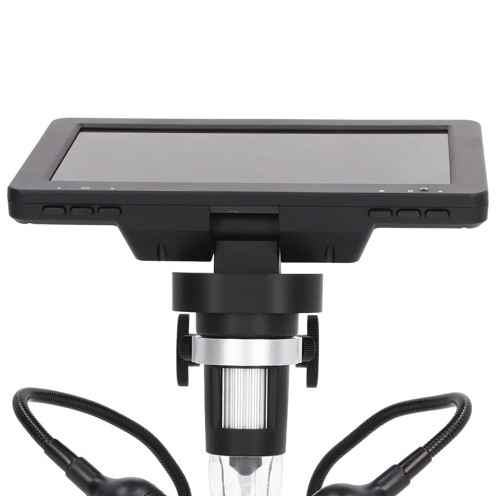 Cocoarm 7-Zoll-LCD-Digitalmikroskop Elektronisches Mikroskop 1200X 1080P mit 12MP-Kamera 8 LED-Aluminiumlegierungsständer für PCB-Löten Münzfelsinspektion Studentenreparatur