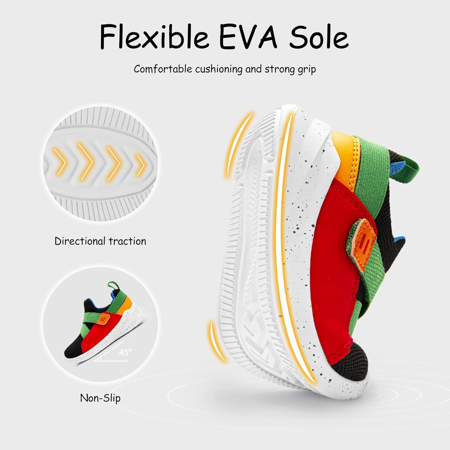 SKYWHEEL Toddler Tennis Shoes Boys Girls Barefoot Slip On Shoes Kids Lightweight Breathable Sports Sneakers for Walking Running - Image 6