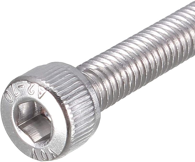sourcingmap 8 Pcs 0.7mm Pitch M4 x 25mm Thread Hex Socket Head Cap ...