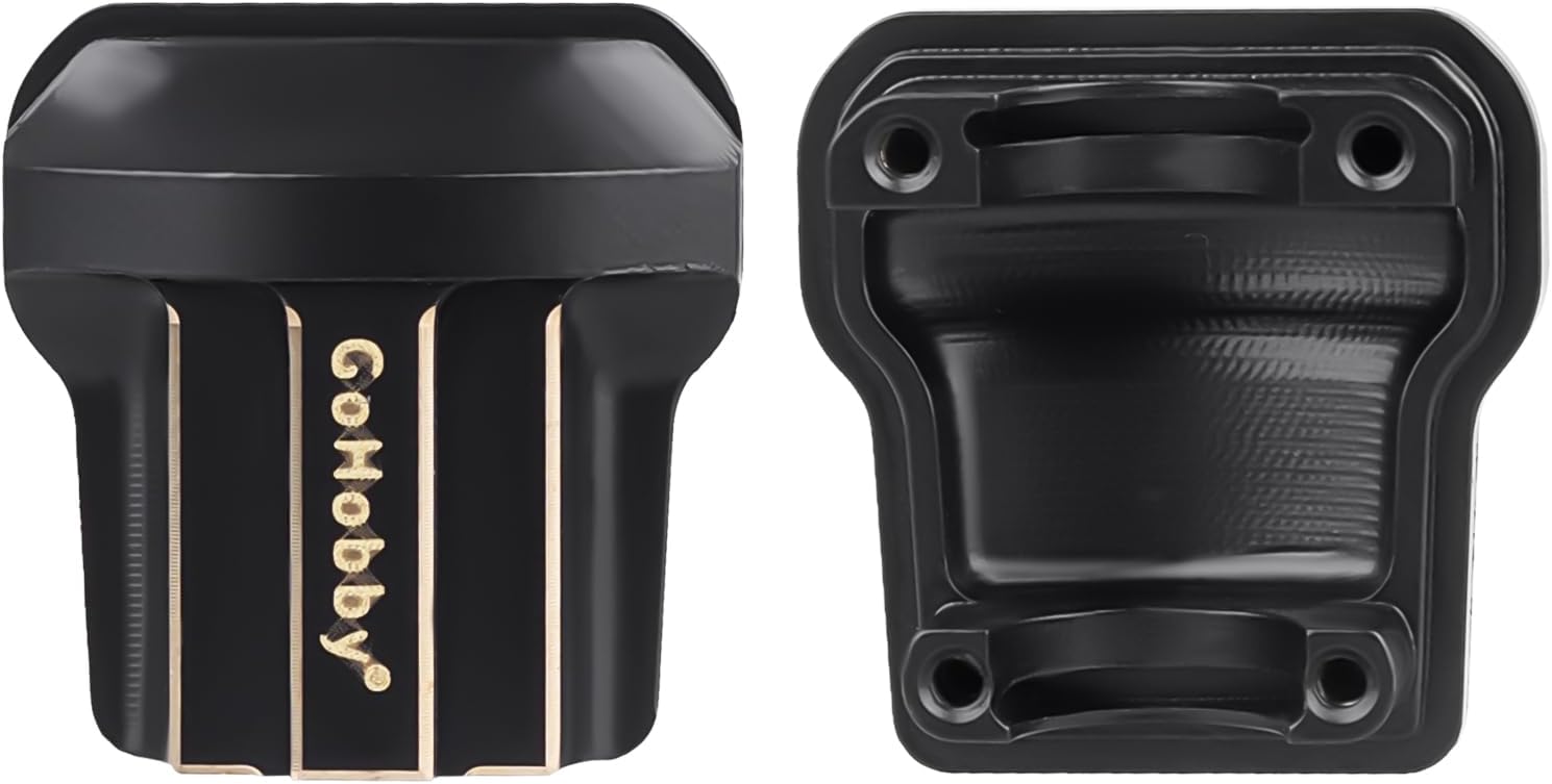 Brass Axle Diff Covers 2PCS Front & Rear Axle Covers Set for 1/18 RC Micro Rock Crawler Traxxas TRX4M