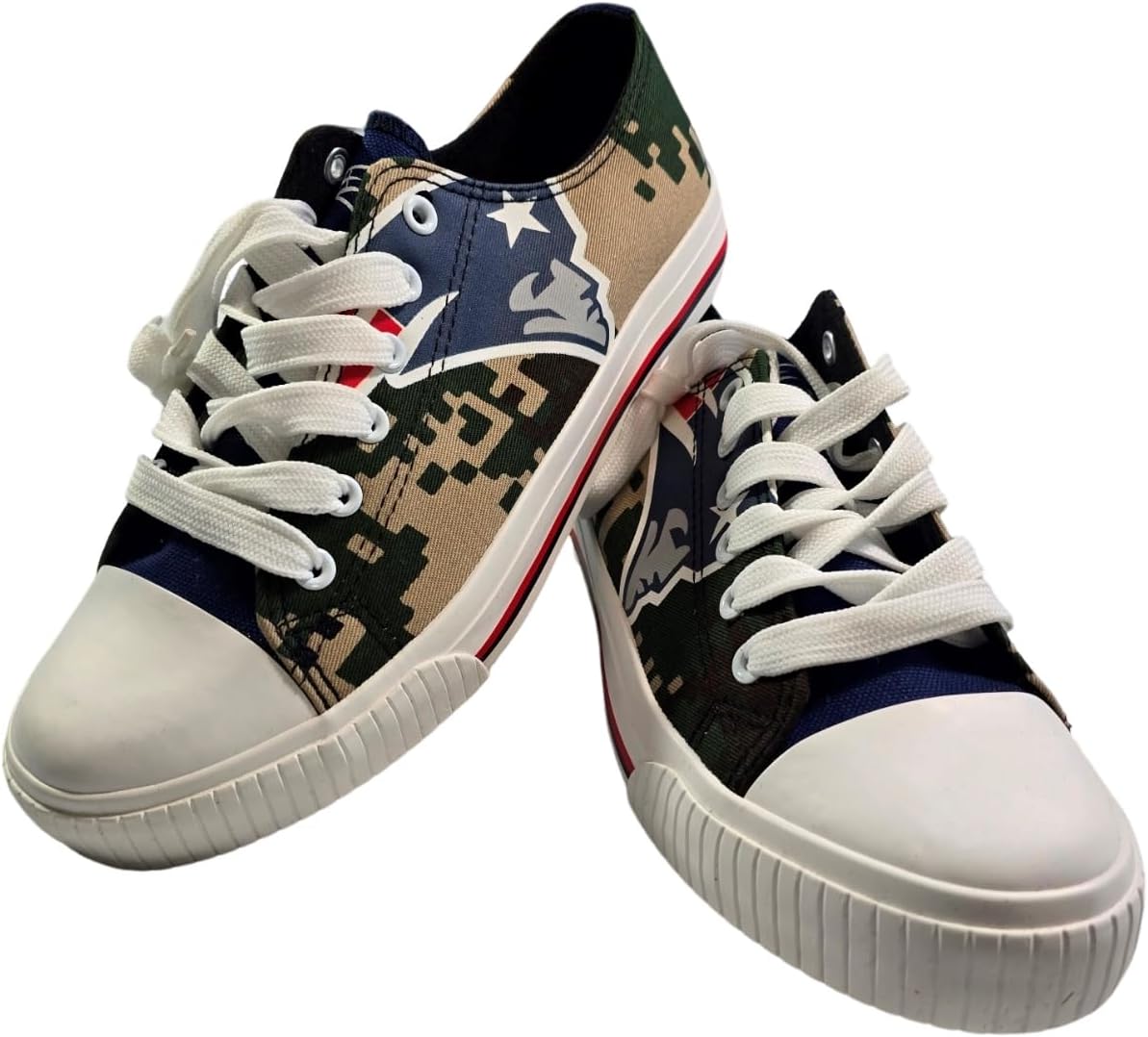 FOCO Mens NFL Team Big Logo Low Top Canvas Sneaker Shoes