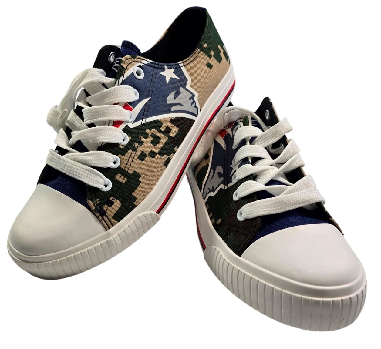 FOCO Herren NFL Team Big Logo Low Top Canvas Sneaker Schuhe