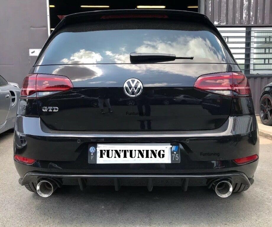 Maxton Design Heckdiffusor GTI Look für VW Golf 7 Facelift (2017-2020) Hochglanz schwarz