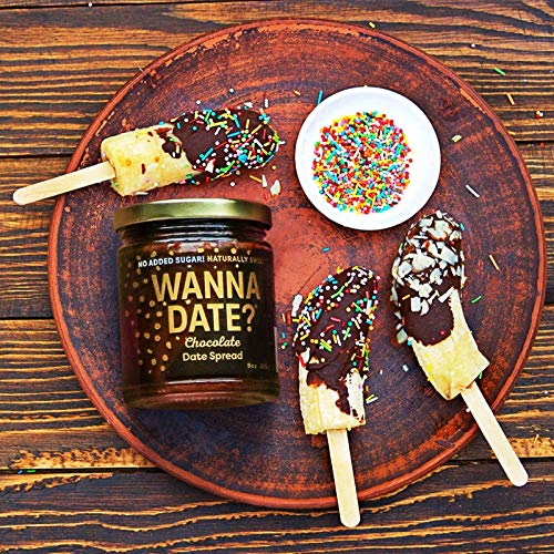Wanna Date? Chocolate Date Spread, Vegan, Paleo Friendly, Gluten-Free, Dairy-Free, Non-Gmo, No Added Sugar, Low Calorie, Kosher Certified, Healthy Sugar Substitute, Sugar Free Alternative (2 Jars) #TOP6