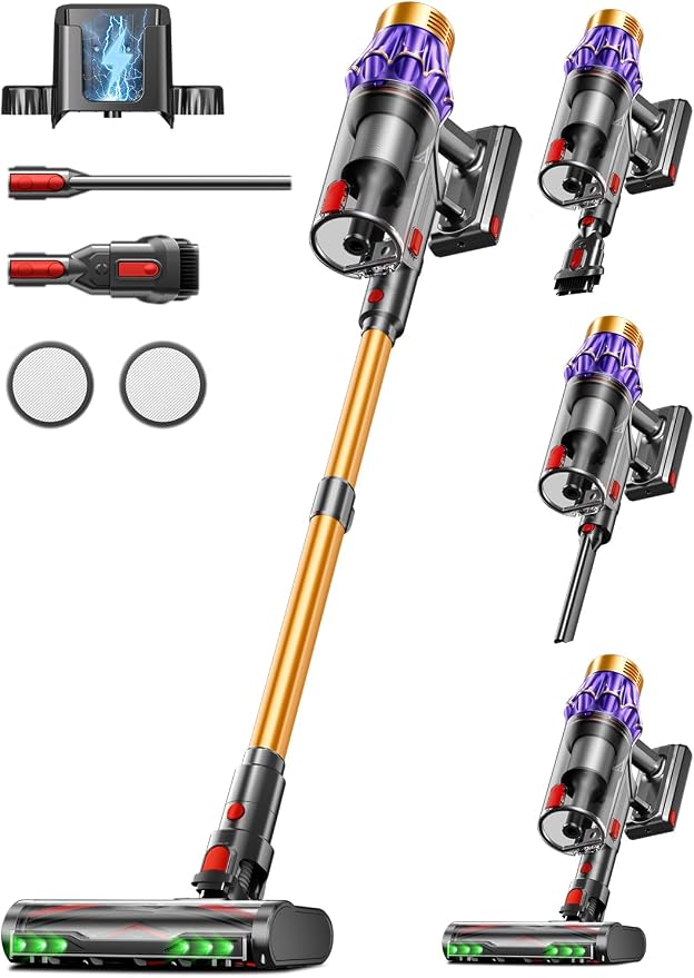 JOBEAR Cordless Vacuum Cleaner with Powerful Suction