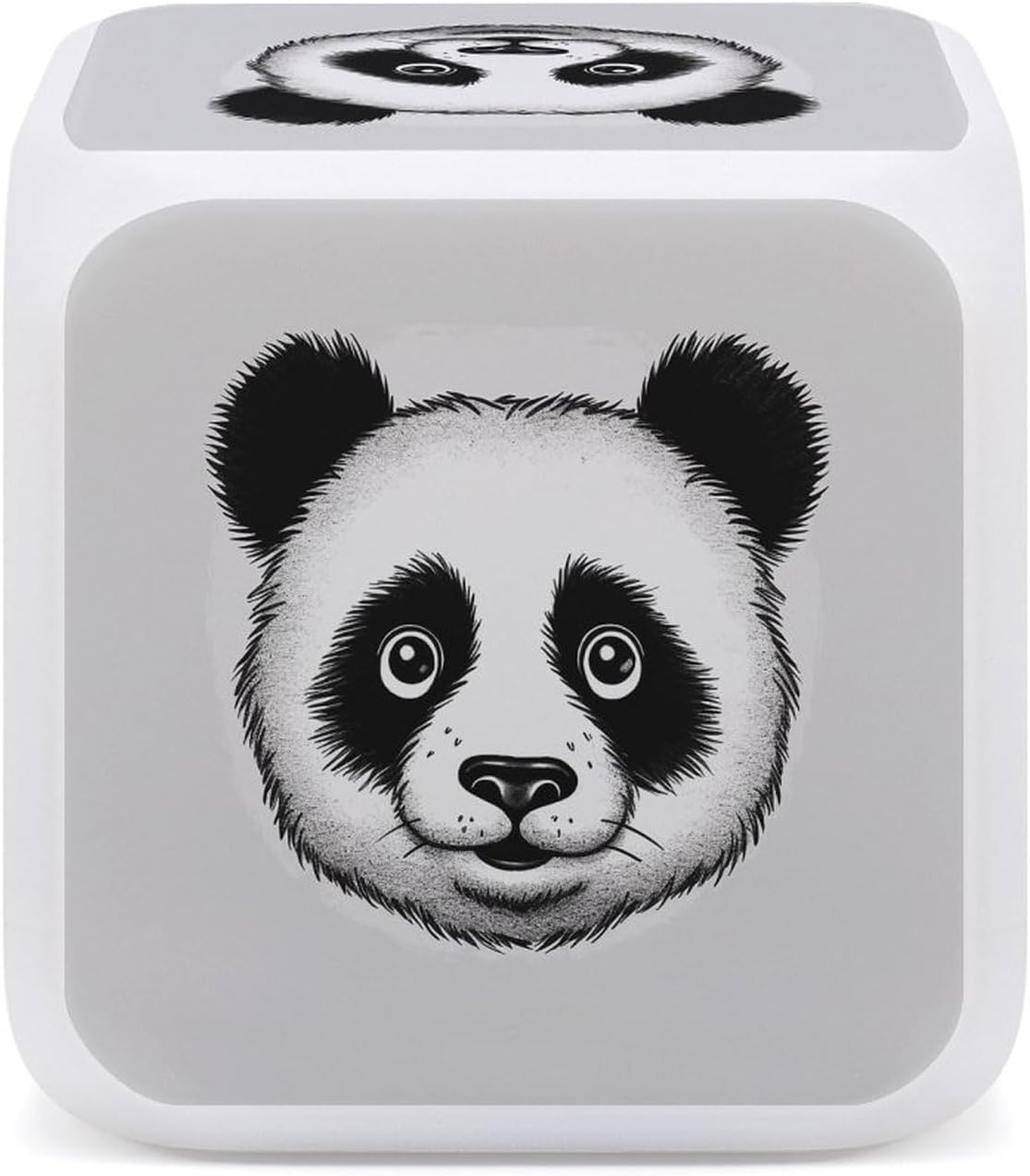 Anime Panda Face Small Digital Alarm Clock with Date Temperature Large LED Display Number with 7 Colors Changing Desk Clock for Bedroom Bedside Nightstand image 4