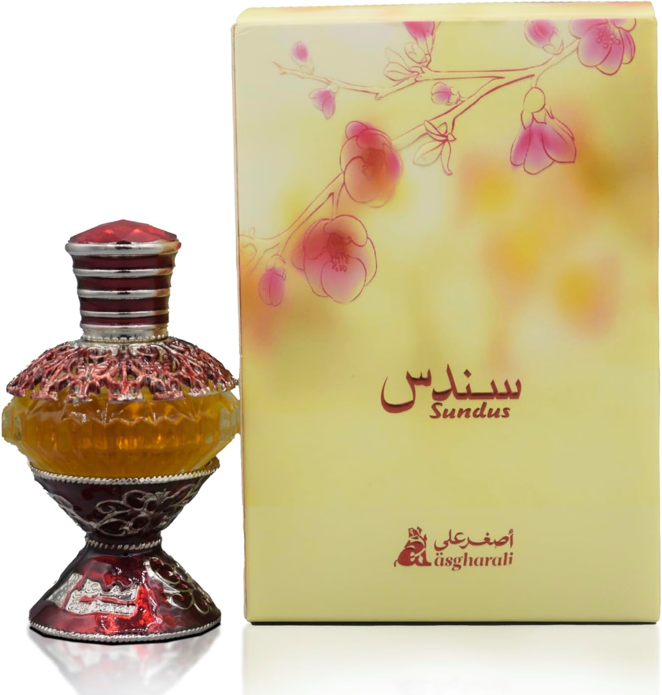 A ASGHARALI Sundus Attar Perfume - Oudh Attar Alcohol Free - Oriental Floral Fragrance Oil Perfumes for Women 10 ML