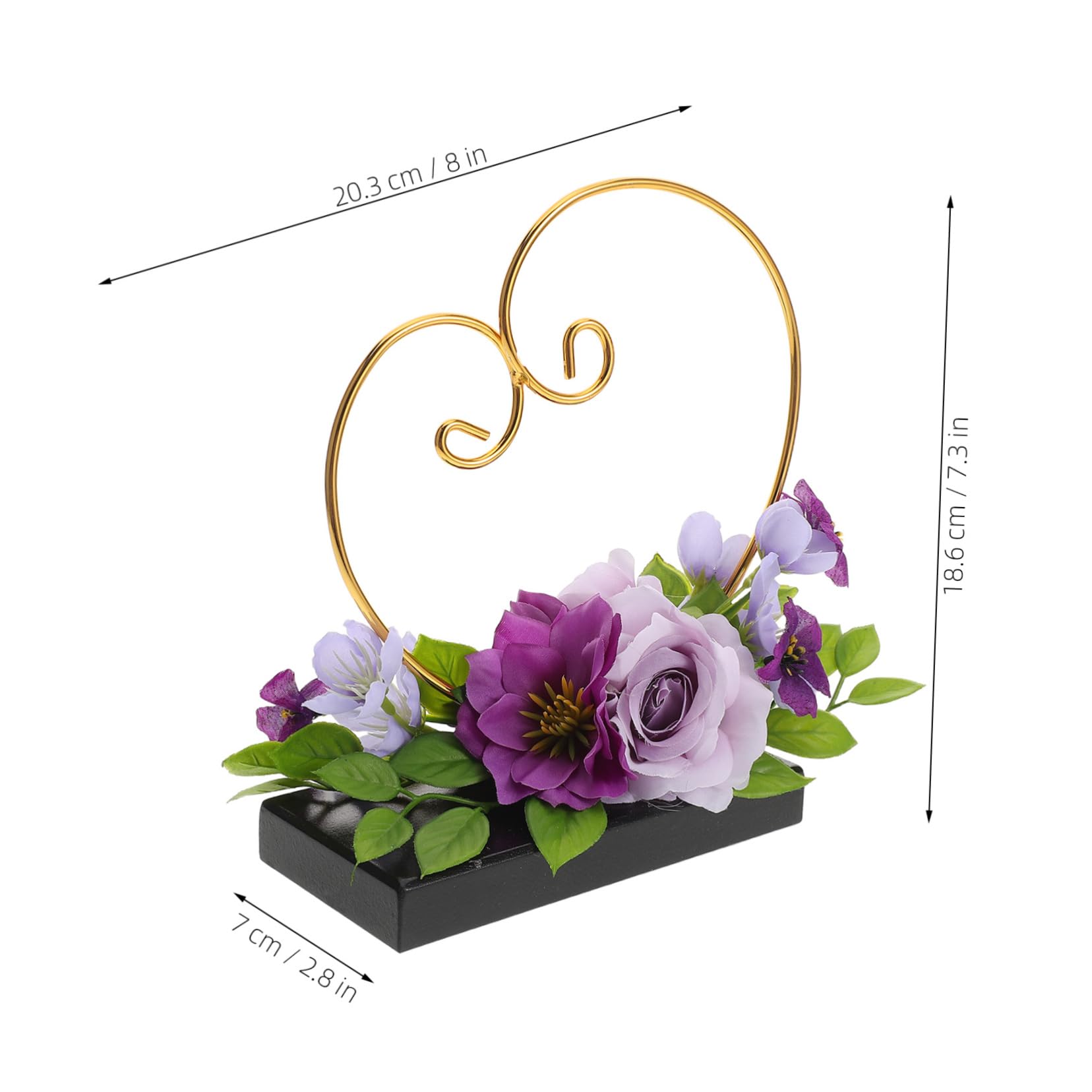 FOMIYES Jewelry Organizer for Rings Heart Shaped Display Stand with Faux Roses for Wedding Decor Elegant Jewelry Holder for Necklaces Earrings Bracelets Space Saving Centerpiece