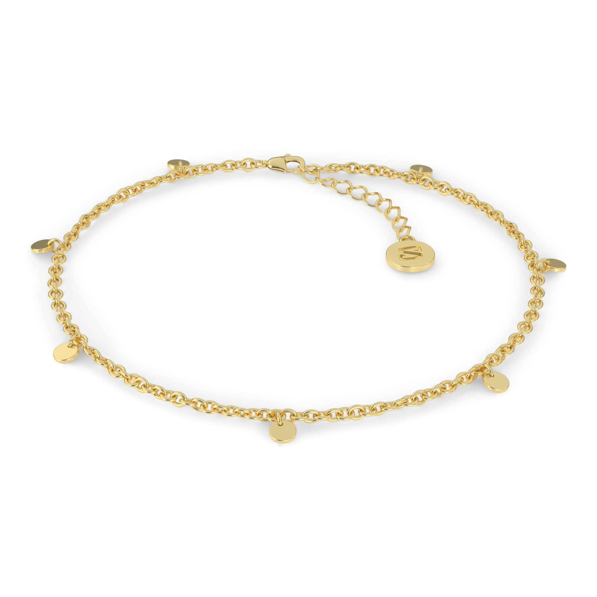 SERASAR | Znak Nieskończoności Anklet [Infinity] dla Pań | 316L Stal Chirurgiczna z 18 Carat Gold Plating | Różne kolory | Regulowana długość | Biżuteria Box w zestawie
