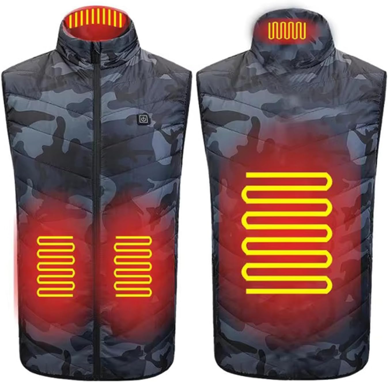 Meichoon Heated Vest for Men Women Windproof and Water-Resistant Gilet with 4 Heating Zones Winter Thermal Clothing