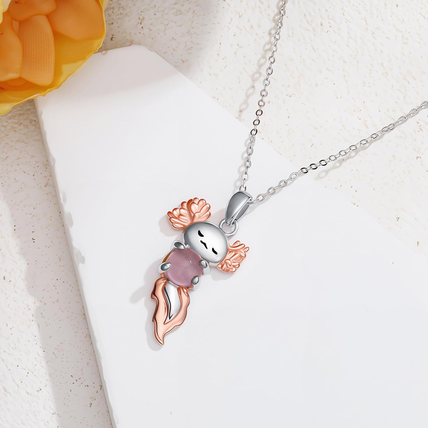 Animal Necklace for Women 925 Sterling Silver Yorkie Dog/French Bulldog/Highland Cow Pendant Animal Jewelry Gifts for Christmas Birthday Anniversary - Image 2