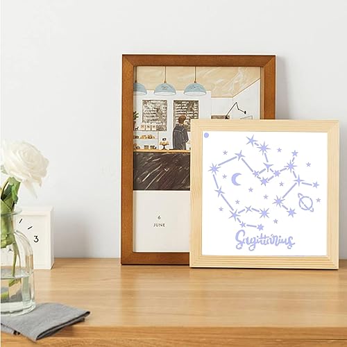 Miniatura 5 de 16 plantillas de estrellas para pintar, plantillas de constelaciones reutilizables de 5.1 pulgadas, plantilla rectangular de pintura en aerosol para