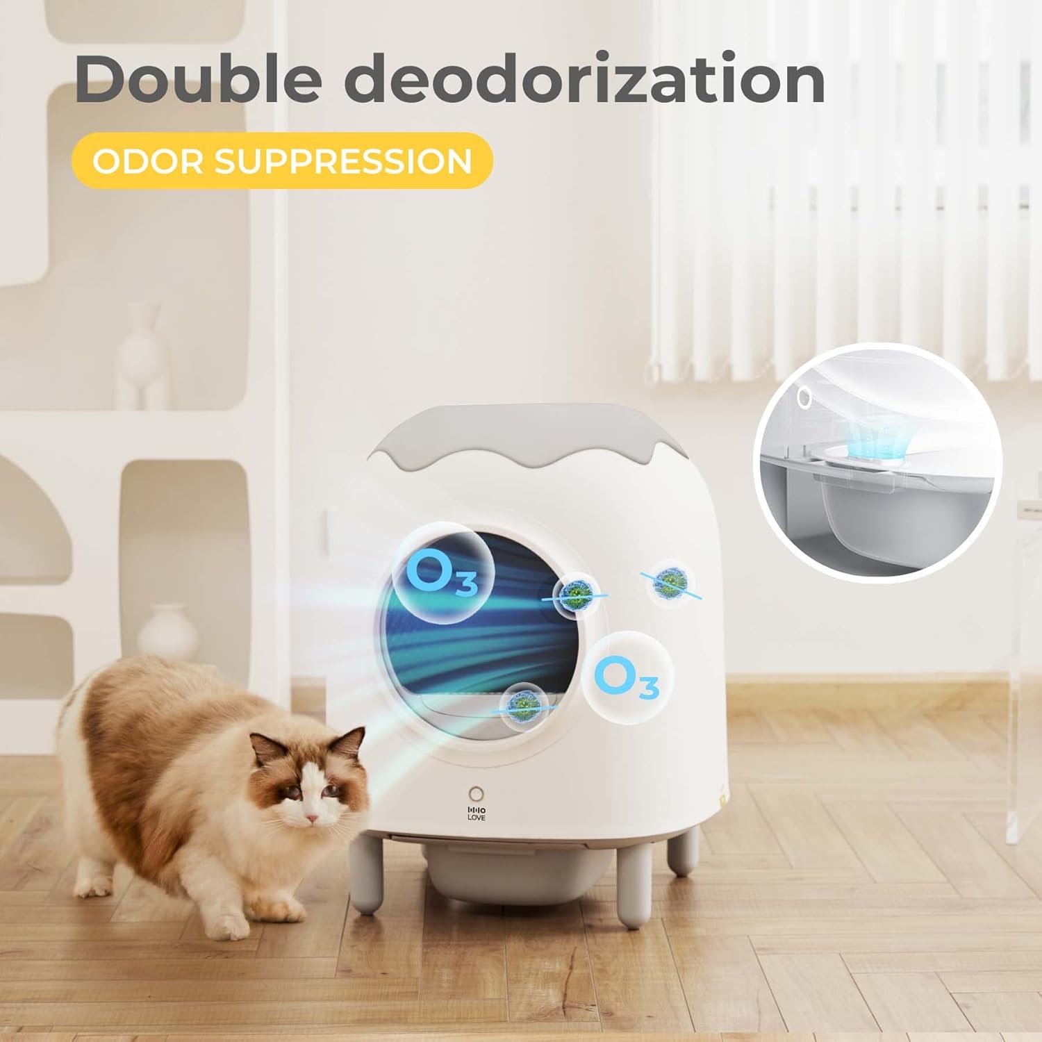 Buy ABRCT Automatic Cat Litter Box, APP Remote Control Self Cleaning
