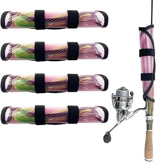 4 Pack Lure Wrap,9x7.48 Inch Resistant Clear PVC Fishing Lure Covers for Fishing Rod Fabric Hook Protectors & Safe Bait Storage or Transportation (Pink)