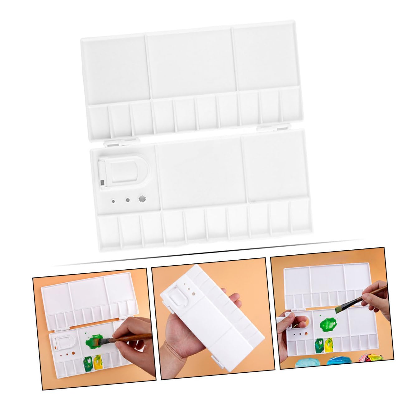 10pièces Boîte à Palette Aquarelle Vide Palette De Mélange Réutilisable pour Peinture Pigments Outil De Peinture Pratique pour Artistes