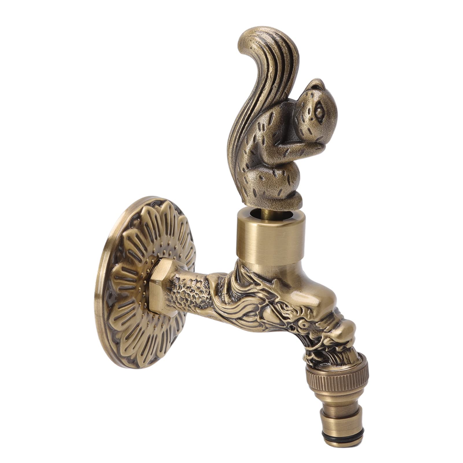 G1/2 Wall Mounted Water Faucet Brass Material Vintage