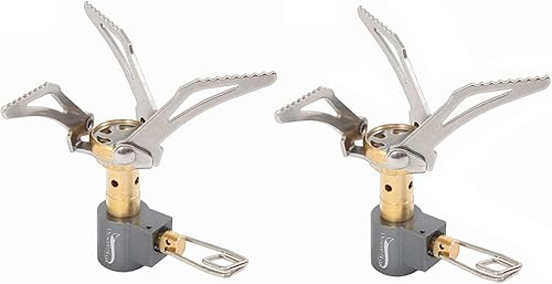 DESERT & FOX Mini estufa de camping ultraligera, 2600 W de potencia de aleación de titanio plegable automática herramienta de utensilios de cocina