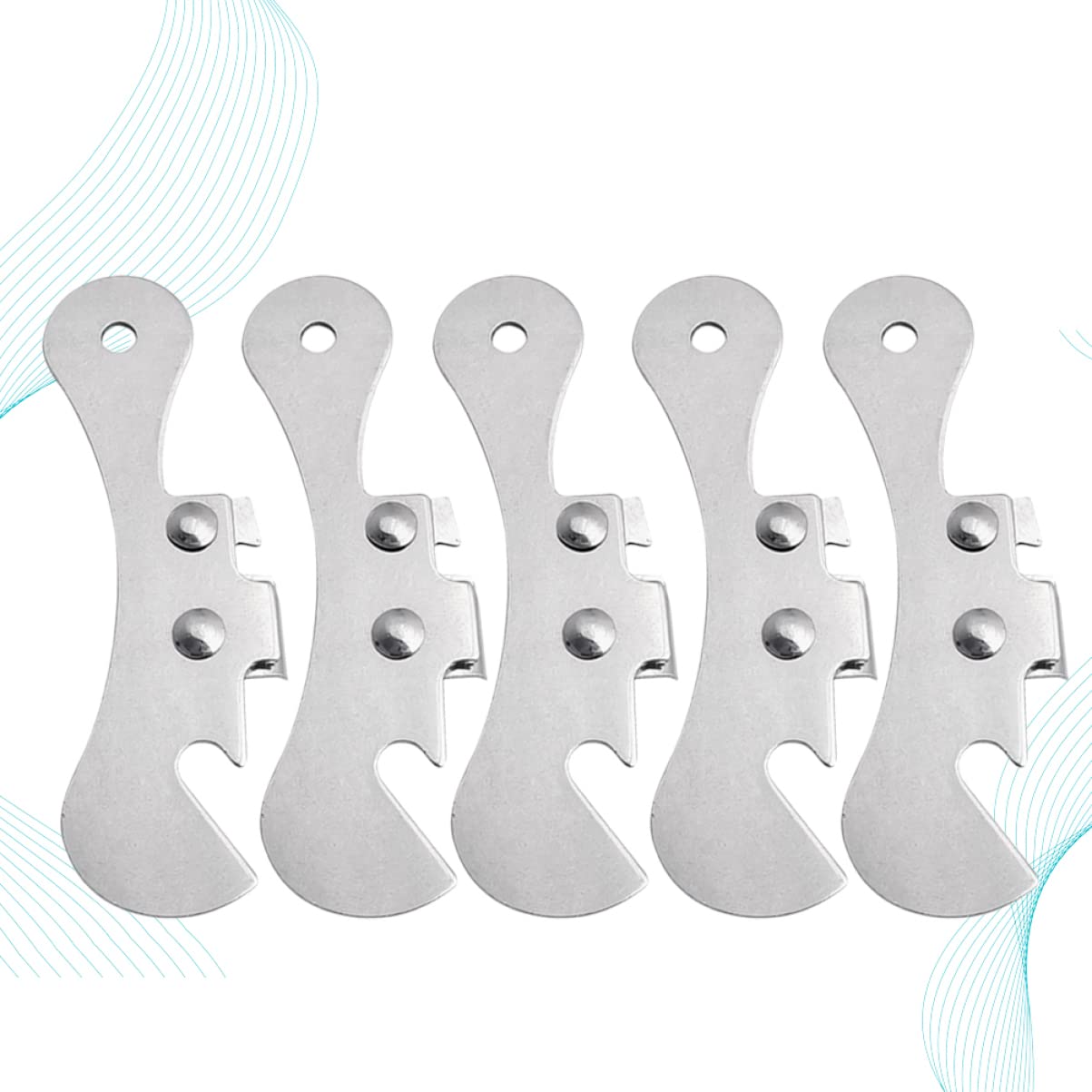 Cabilock 3 Set Apriscatole Manuale Professionale Acciaio Inossidabile Per Lattine E Bottiglie Utensile Ristoranti E Attività All Aperto 5 Pezzi * 3