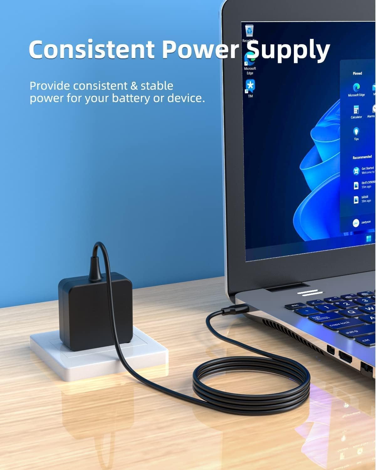 Superer 45W Type C AC Charger Fit for Samsung-Galaxy Chromebook-Go 14" XE345XDA-MA1TM XE340XDA-KA2US Laptop Power Supply Adapter Cord