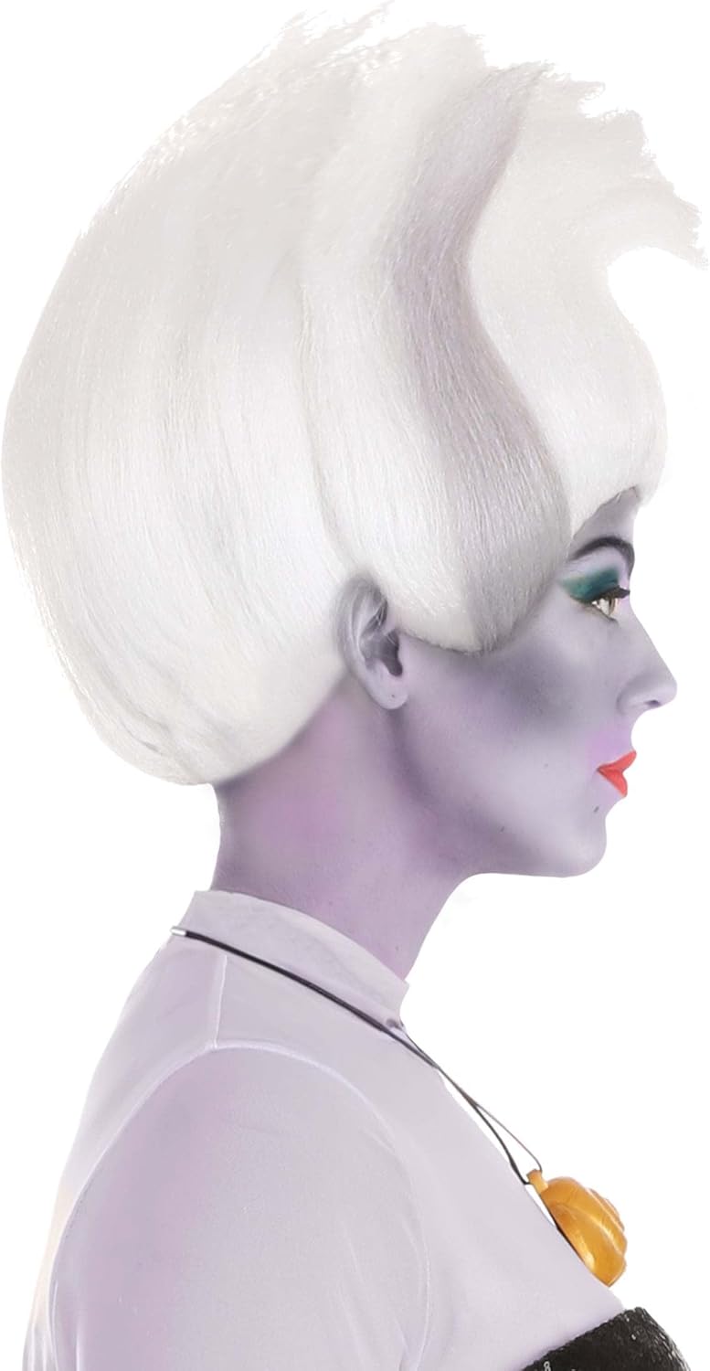 Fun Costumes Disney The Little Mermaid Adult Ursula Wig | White Ursula Wig Costume Accessory for Cosplay Dress Up Standard - Image 6