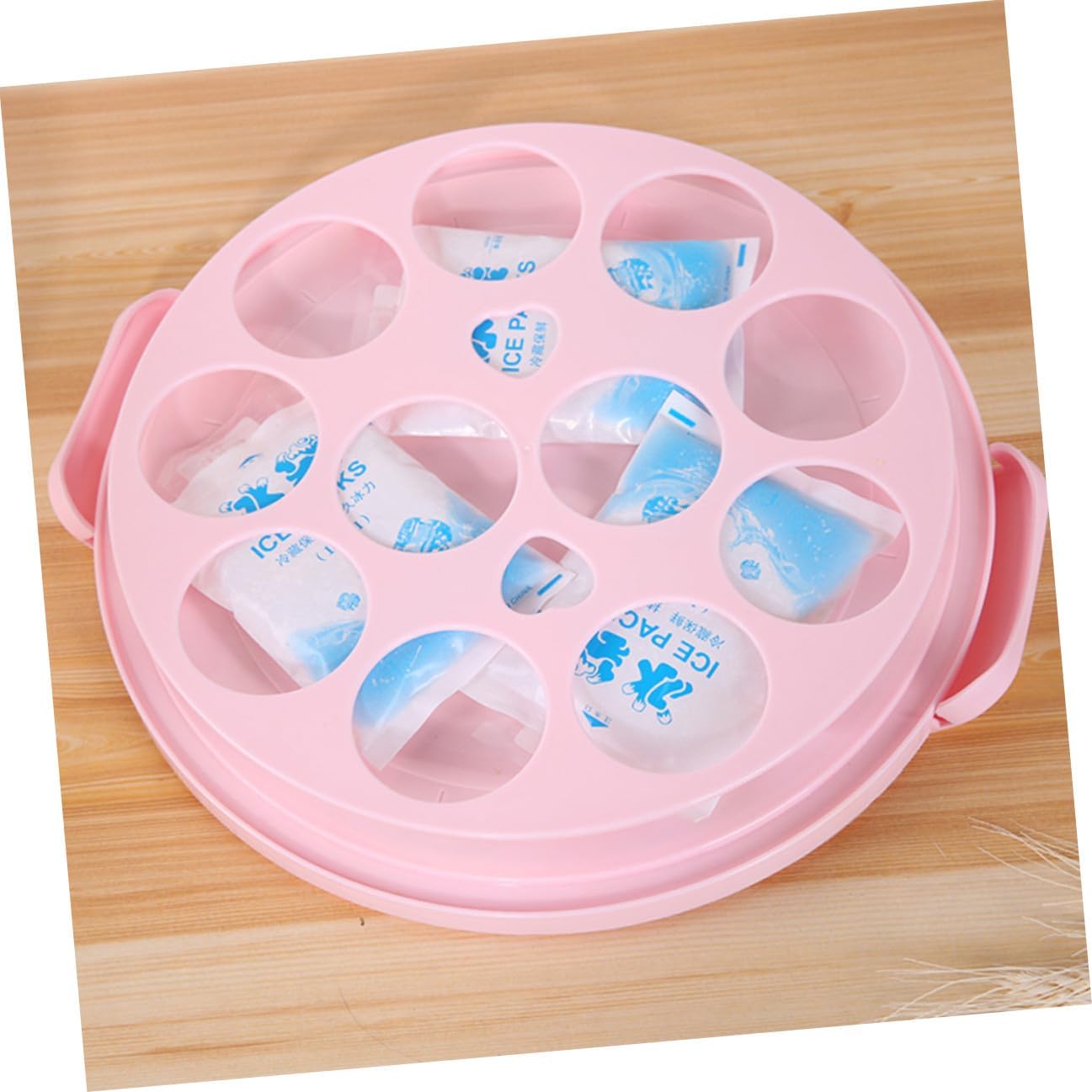 Portable Reusable Cake Box with Lid Practical Birthday Cake Carrier for Parties Handheld Pink Bakery Container for Cupcakes Tarts Cookies Muffins and Lightweight