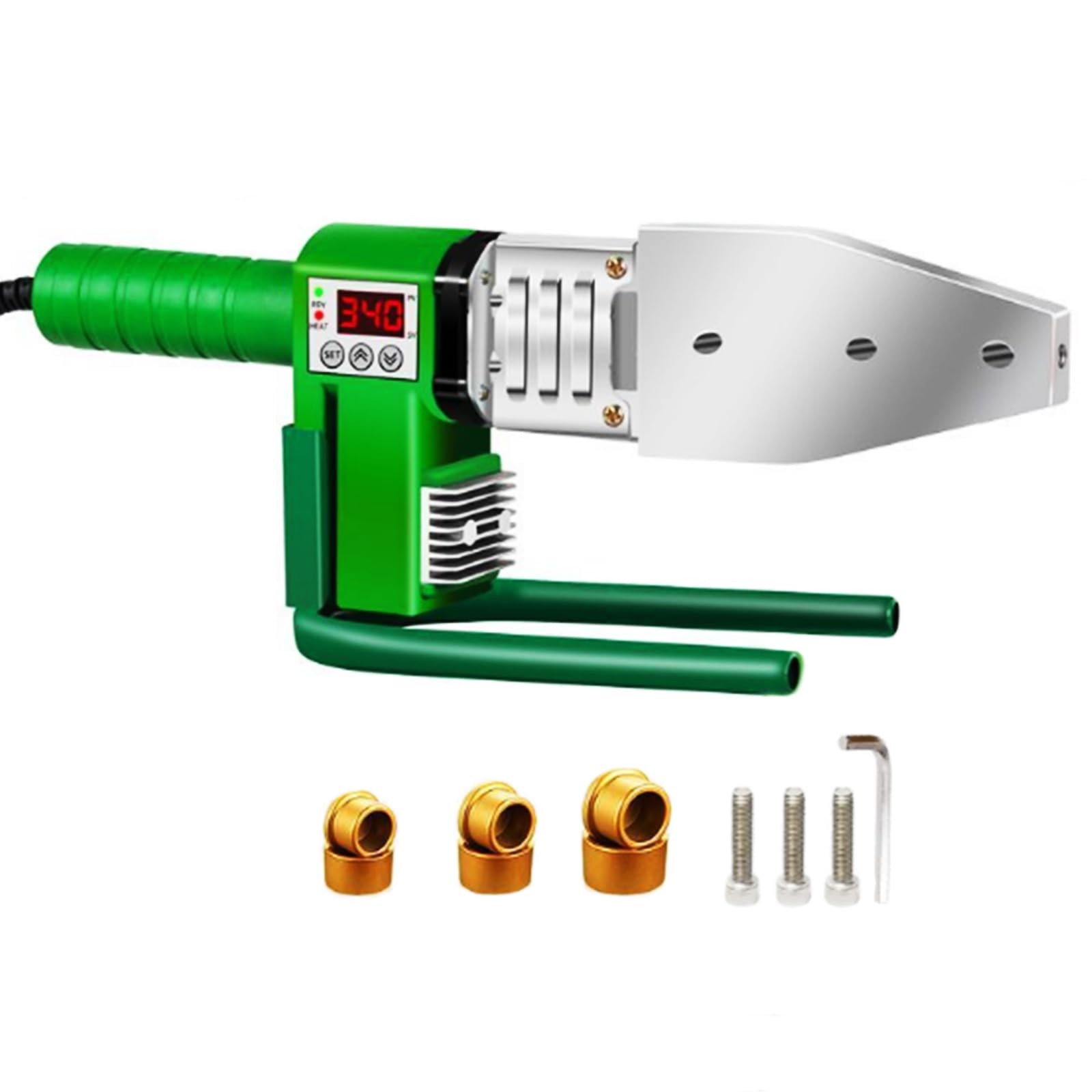HENGJINGTR 800W 20-32Mm Diameters Plastic Pipe Welding Hot Melt Machine Kit, 220V Electric Pipe Welding Tool for PPR PB PE Plastic Tube (Green)