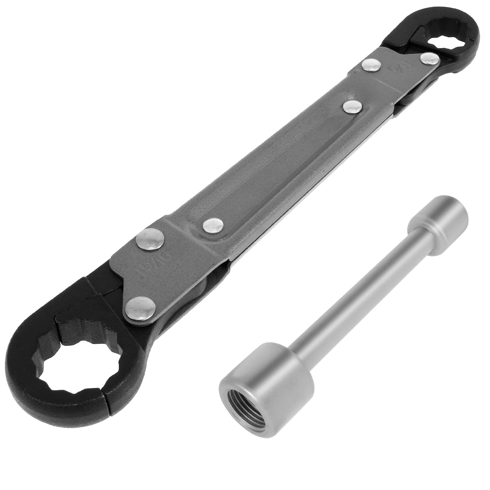 Juego de 2 llaves angulares de acero, herramientas de fontanería ergonómicas, kit de llaves de parada de ángulo para fontaneros, juego de llaves de parada de ángulo para quitar y apretar rápidamente