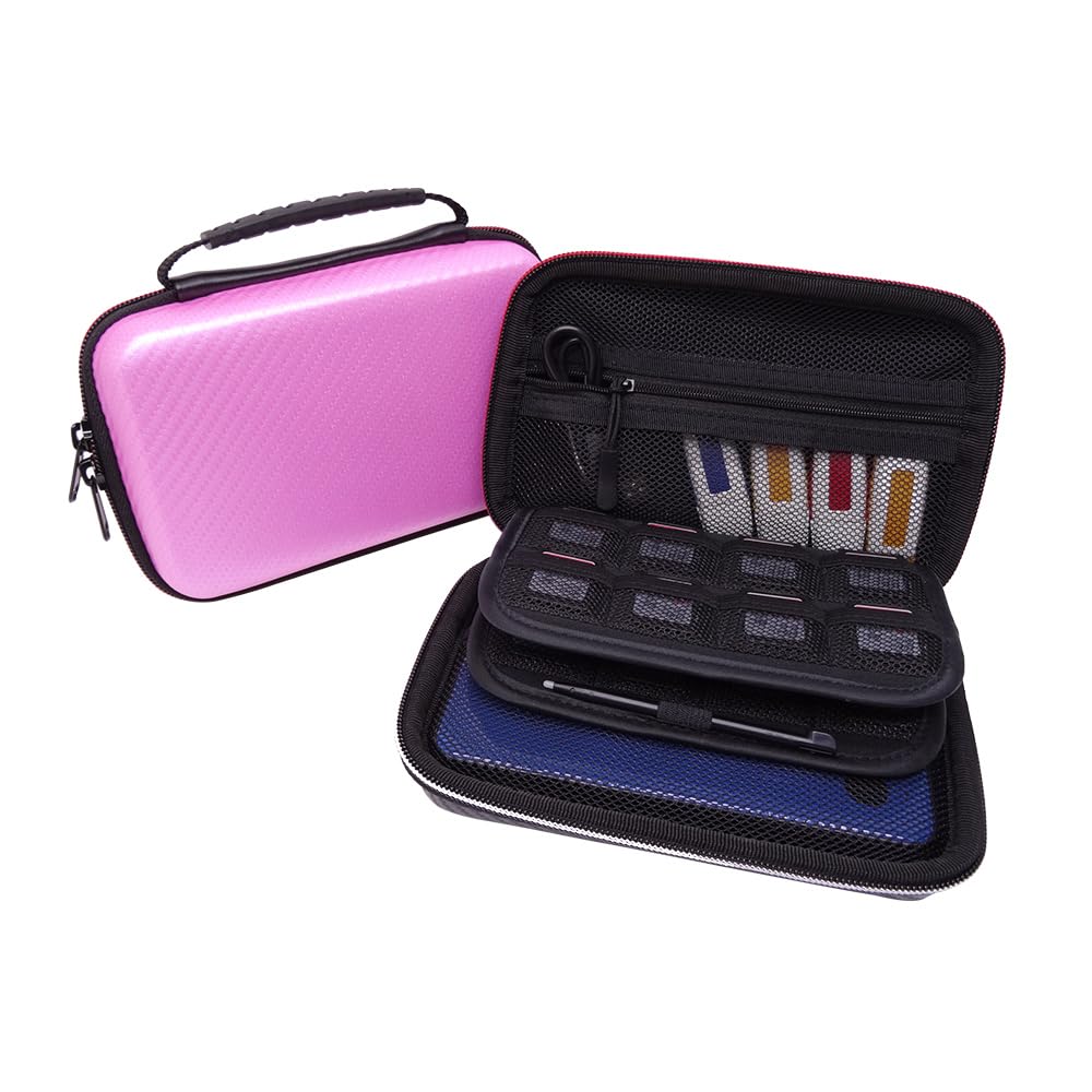 VSEER Carrying Case for New Nintendo 3DS XL / New 2DS XL, Hard Protective Shell Travel Case for Nintendo 3DS/3DS XL/New 3DS/New 3DS XL- (Pink)