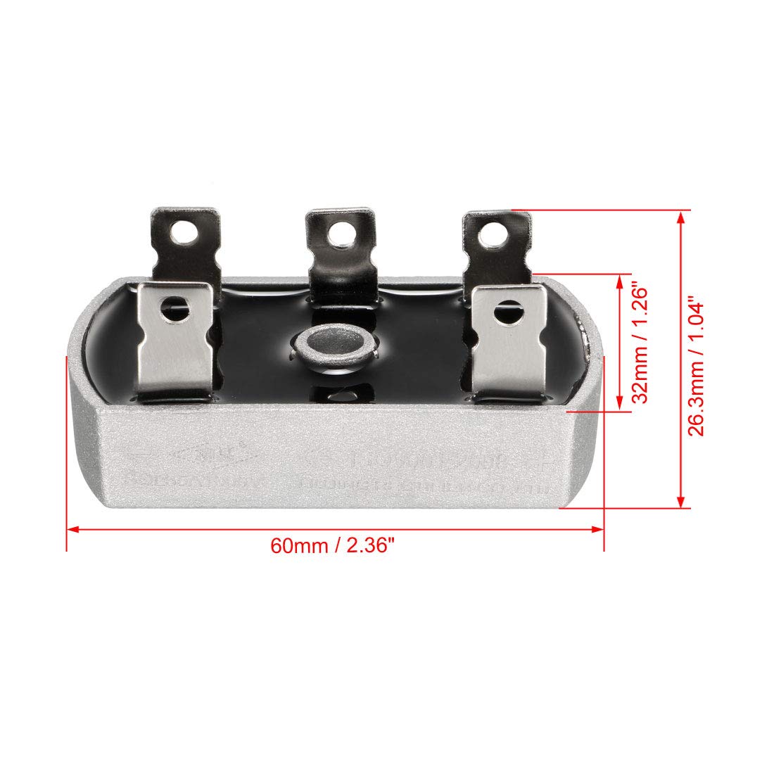 uxcell SQL 35A 1000V Three Phase Bridge Rectifier Half-Wave