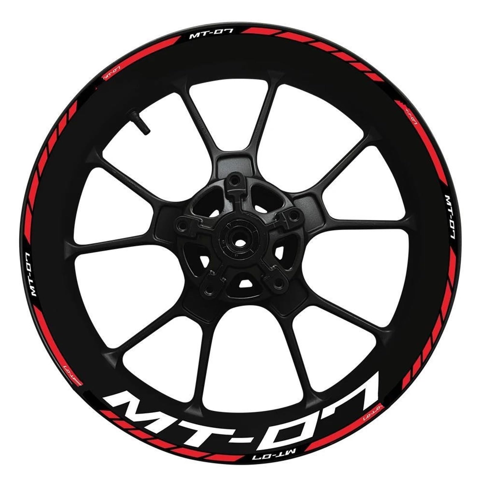 Wheel Hub Decal MT07 Set MT 07 Inner and Outer Rim Sticker 2022 for Yamaha MT-07(Color11)