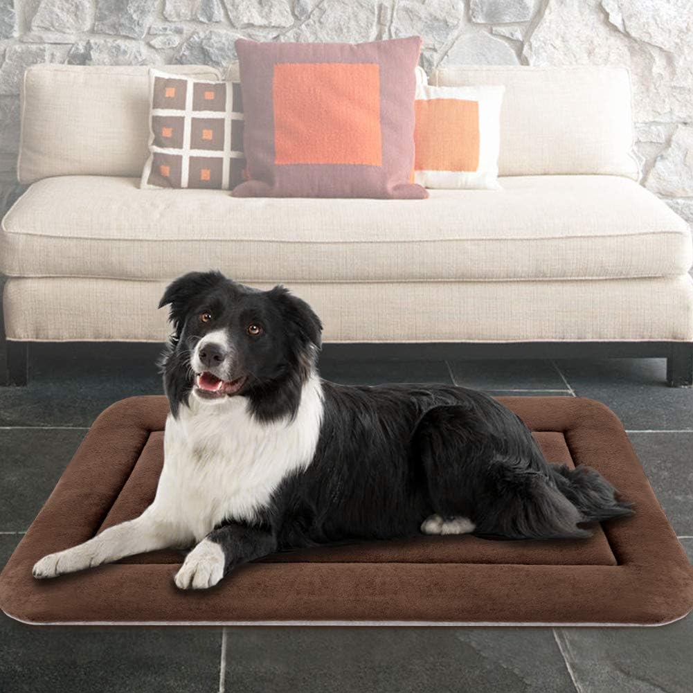 JoicyCo Medium Dog Bed Crate Mat 36 in Non-Slip Washable Soft Mattress Kennel Pads : Pet Supplies