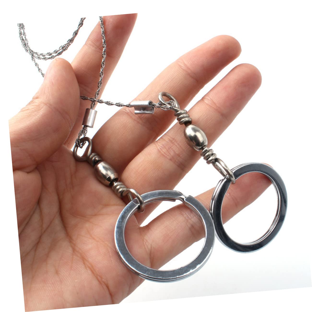 ifundom Outdoor Supplies 4pcs Metal Wire Saws Camping Saws Stainless Steel Blade for