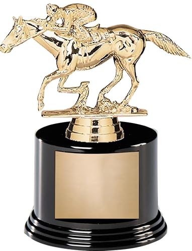 Crown Awards 5.5" Animals Horses Racehorse Award On Round Trophy Base