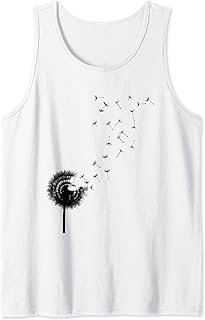Urban Hedgehog Yellow Weed Dandelion Seeds Cute Fashion Urban Wear Trendy Tank Top