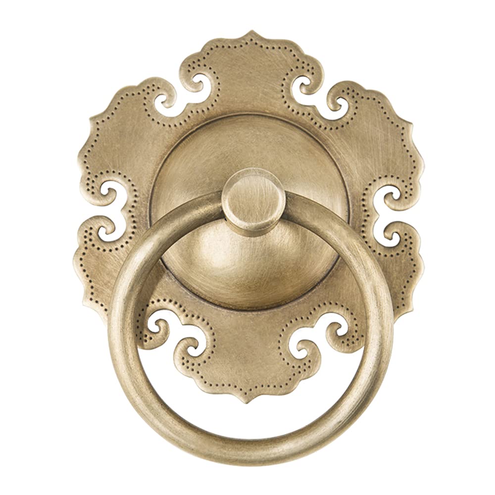 Aldaba para puerta exterior vintage y llamador decorativo de latón pulido