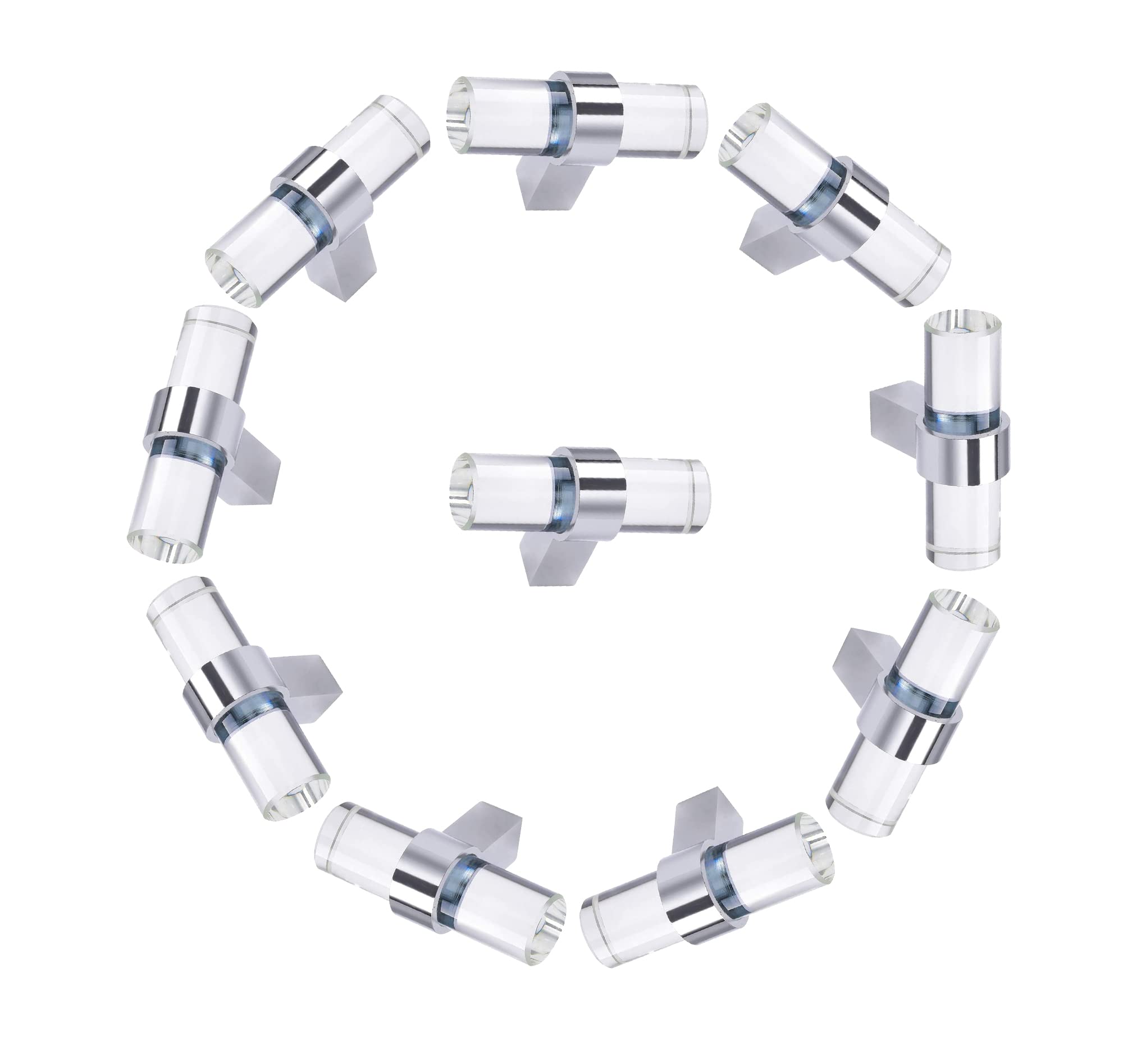 HOLDN’ STORAGE Premium Quality 10 Pack Glass Cabinet Knobs – Clear T-Bar Knobs for Bathroom and Kitchen Cabinet – Dresser and Cupboard Pull Handles – Elegant Cabinet Door Knob