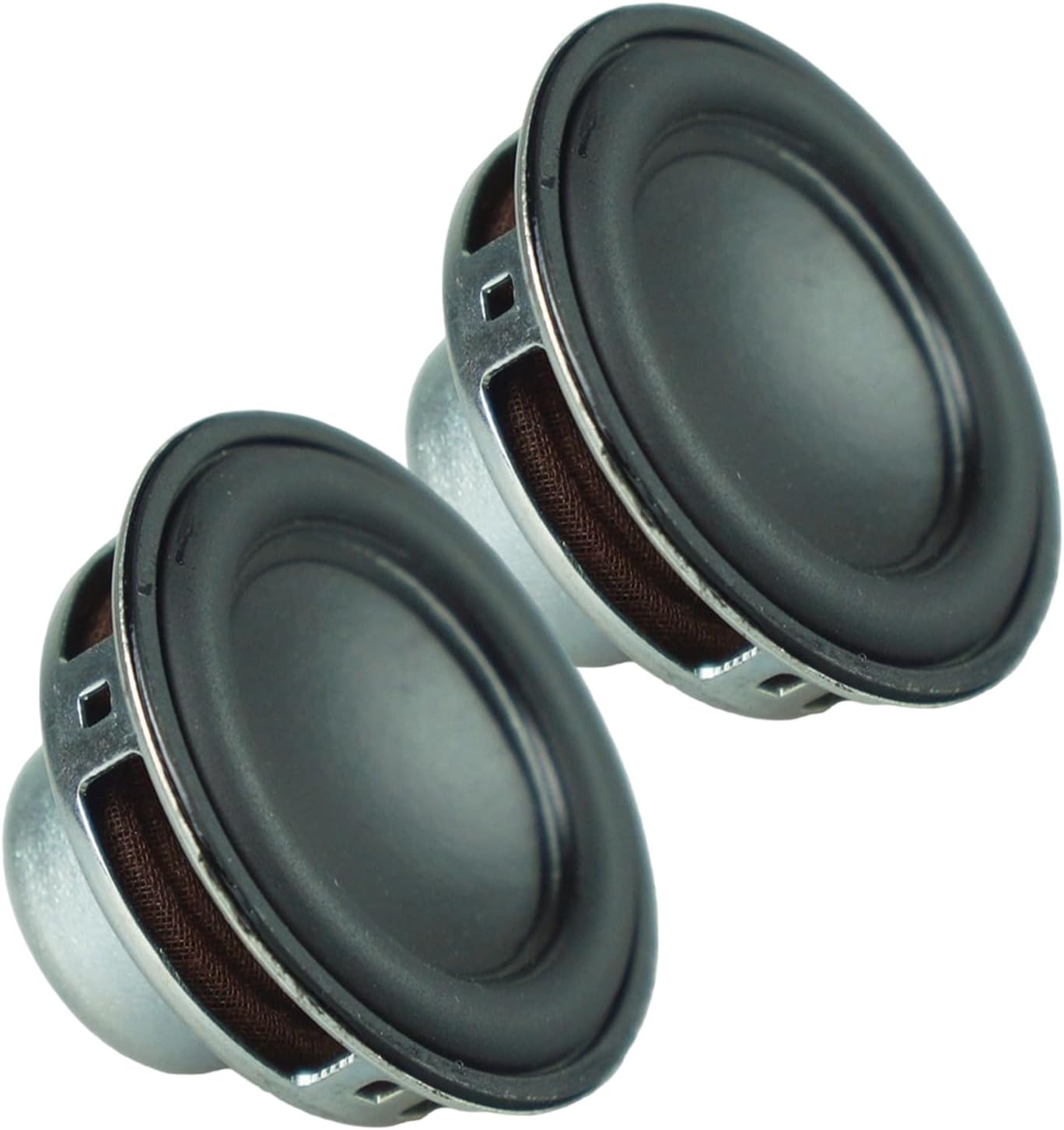 2Pcs Speakers 10W 4Ohm 45mm Diameter Round Shape Replacement Loudspeaker Speakers Sound Amplifier Rubber Side