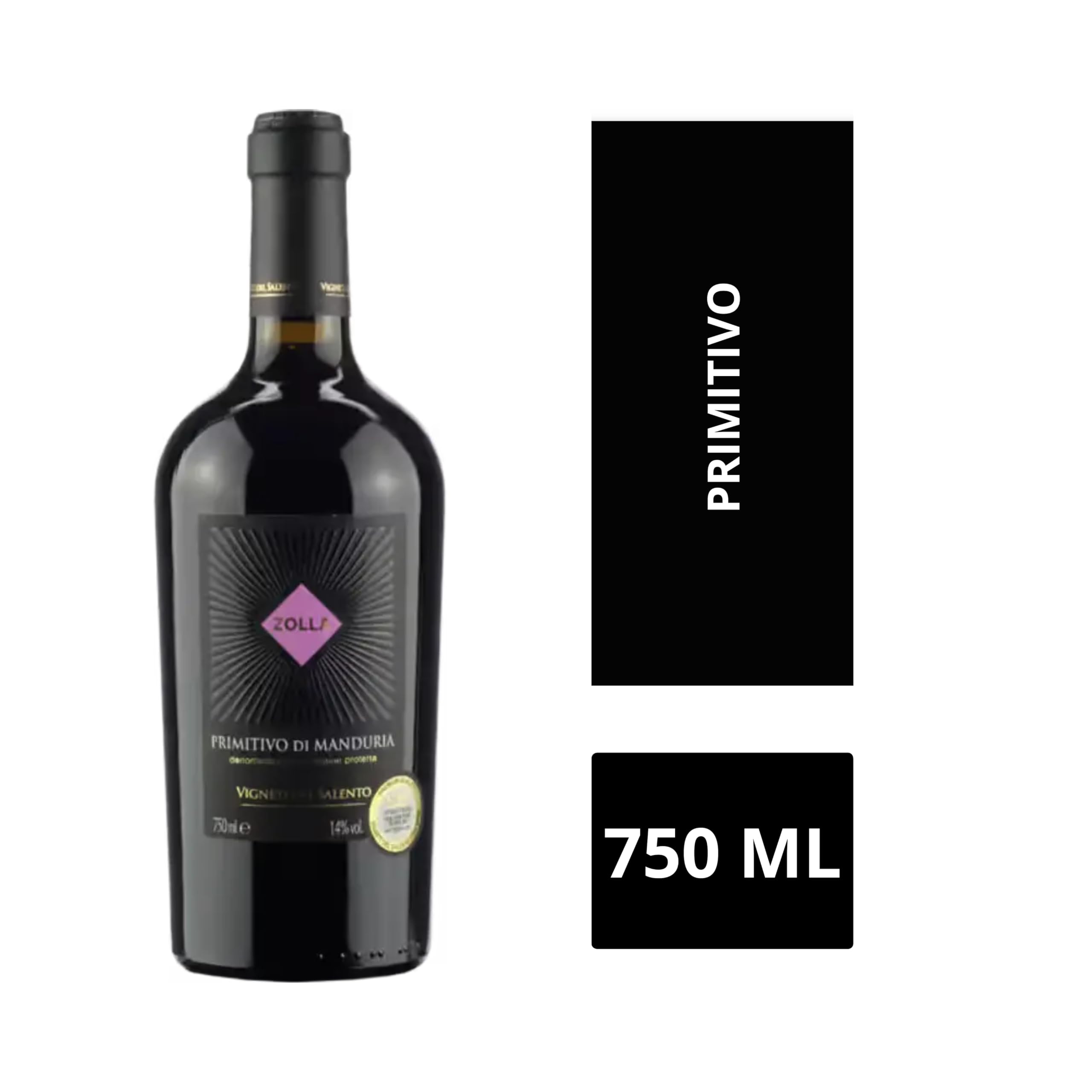 Zolla Primitivo di Manduria DOP (6 x 0,75l) - 14,5% Vol.