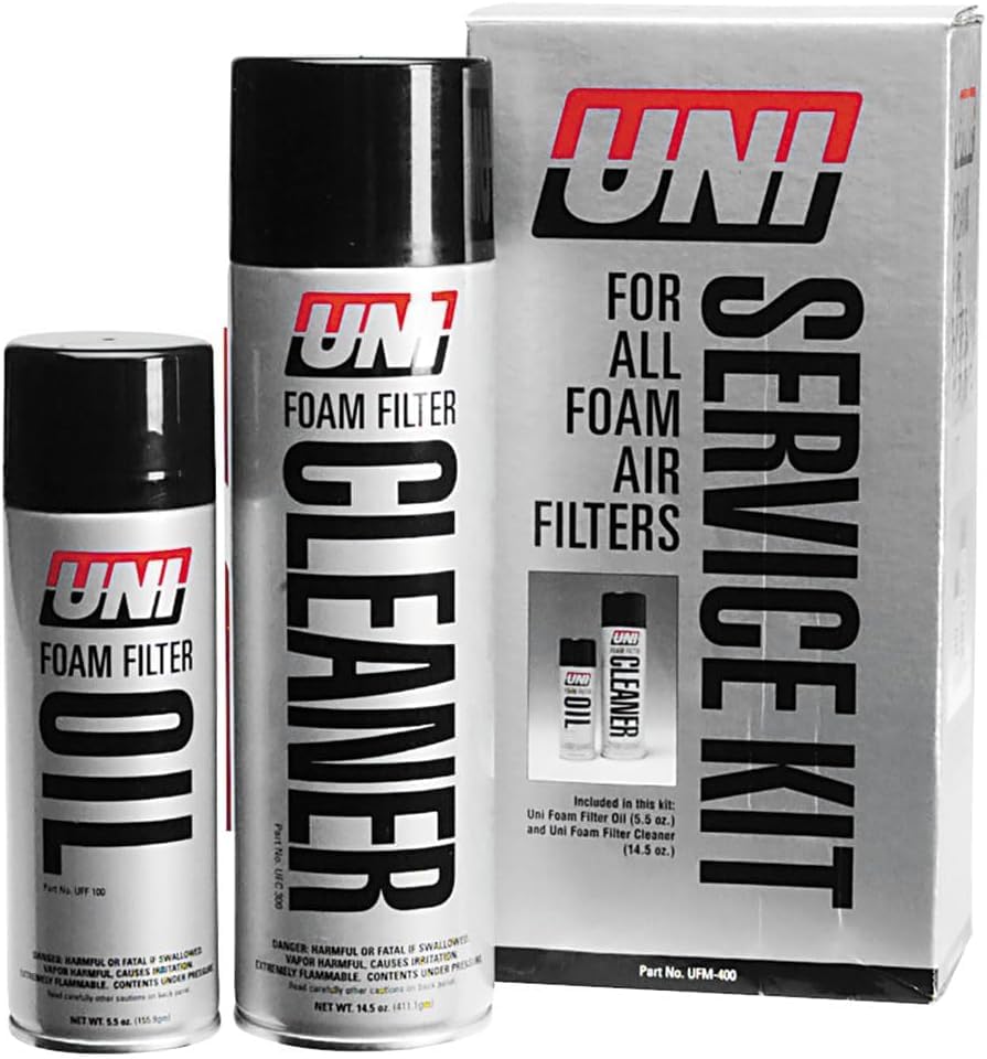UNI Filter Foam filter oil and foam filter cleaner kit
