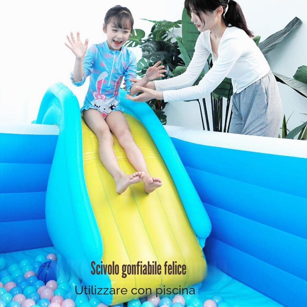 Generic Scivolo Gonfiabile per Bambini, Scivolo per Piscina per Bambini, Giocattolo per Giochi D'acqua per per Interni All'aperto, Forniture per Piscine Estive (blu)