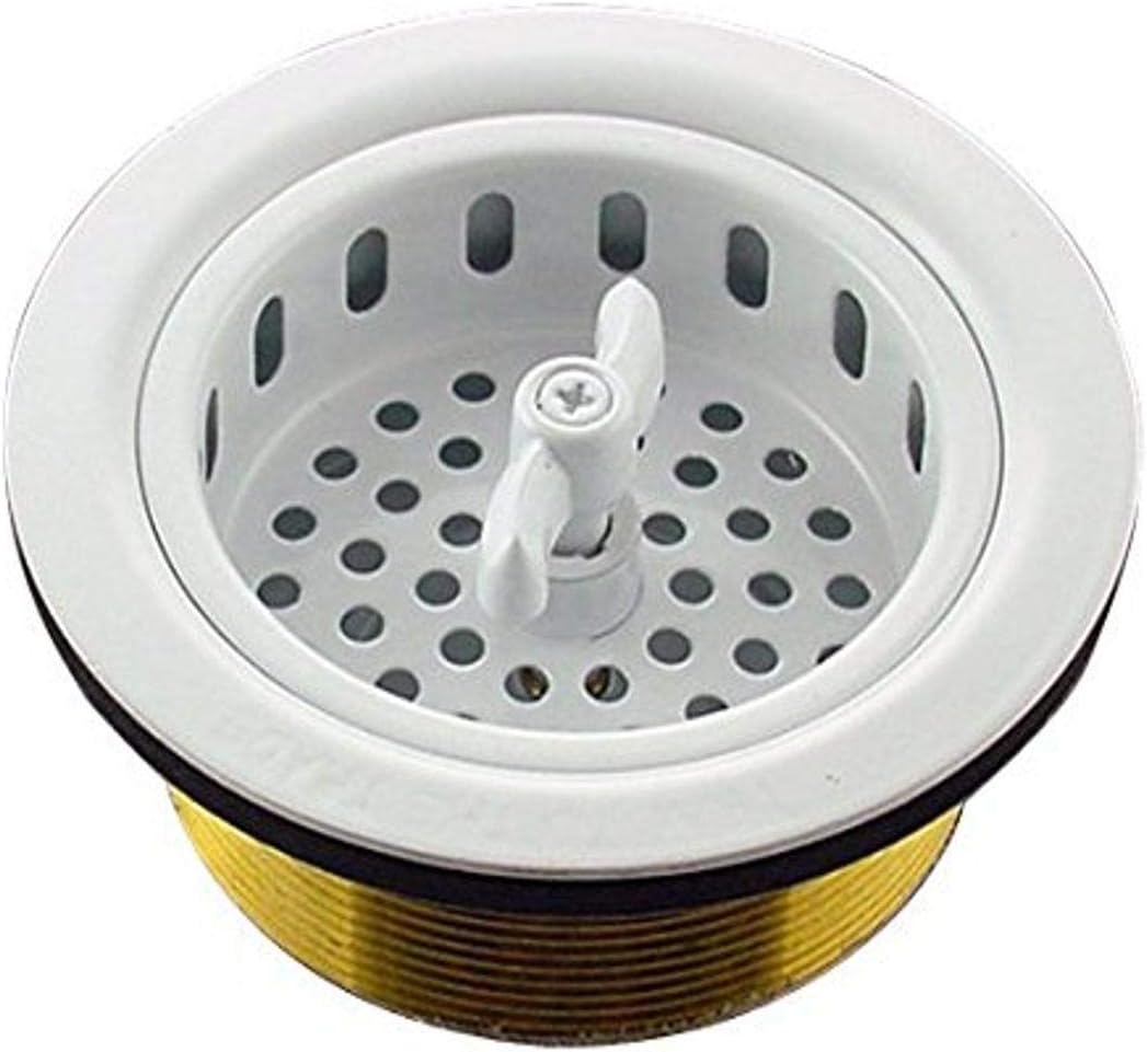 Mr. Scrappy 3.5" Sink Drain Assembly with Twist Lock Basket Strainer, Solid Brass, Brushed Nickel