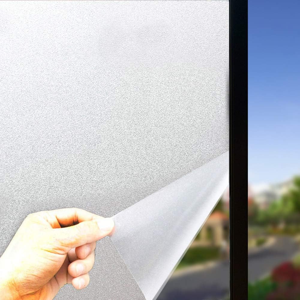 Privacy Glass Window Film Sticker 61Cm Wide Window Film Insulation Film Thick Office Paper Pure Frosted Translucent Opaque Bathroom,61X200cm