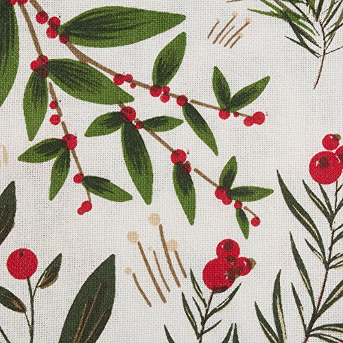 Dii Christmas Kitchen Towel Set, Floral Tea Towels For Baking, Cleaning, Entertainment & Cooking, 18X28, Holiday Sprigs, 2 Piece #TOP2