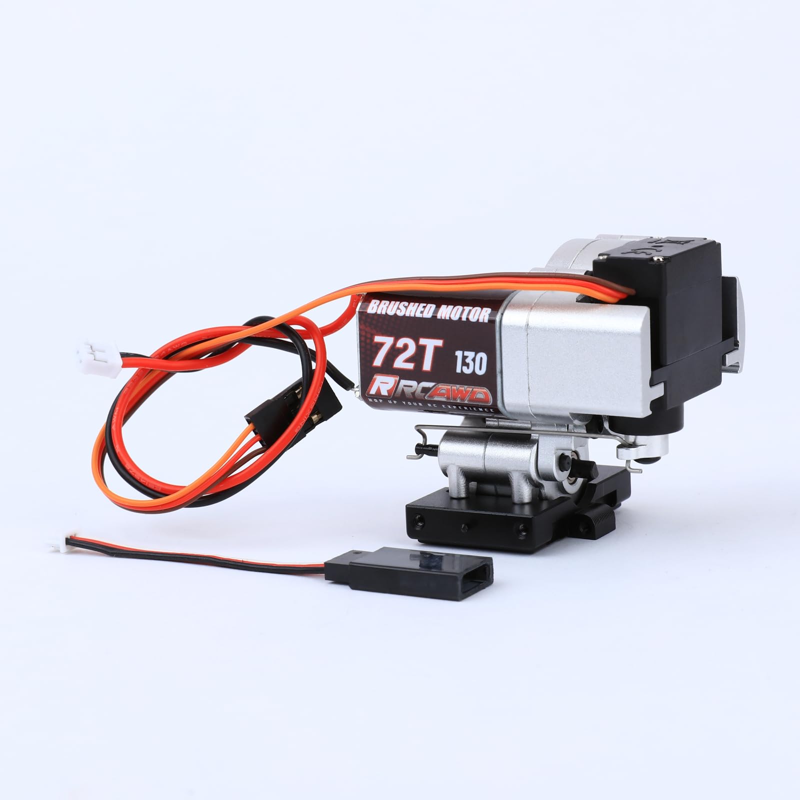 RCAWD Full Metal 2-Speed Transmission Gearbox with Base for FMS 1/18 Crawler Parts(Silver)